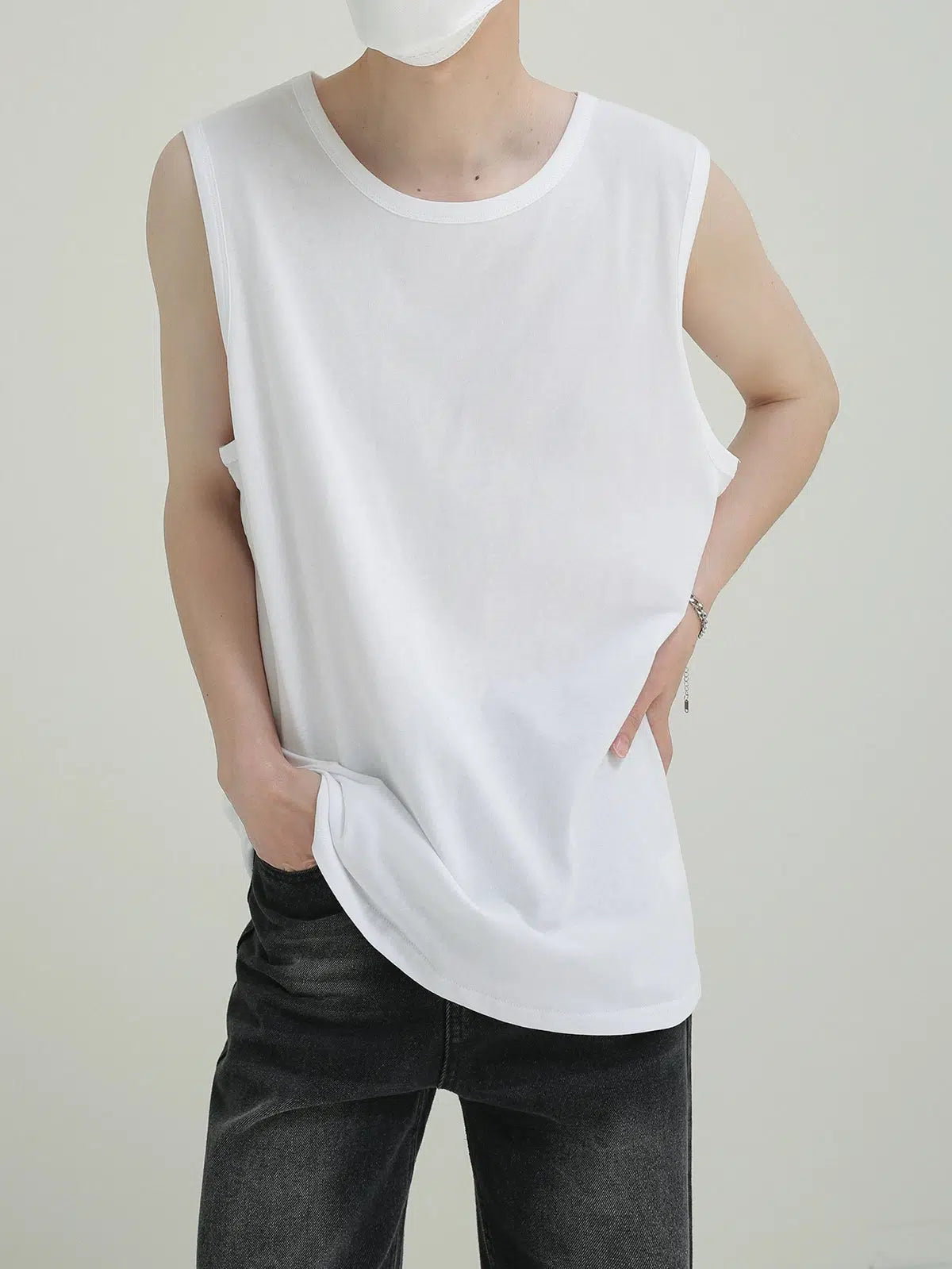 Loose Fit Solid Color Tank Top