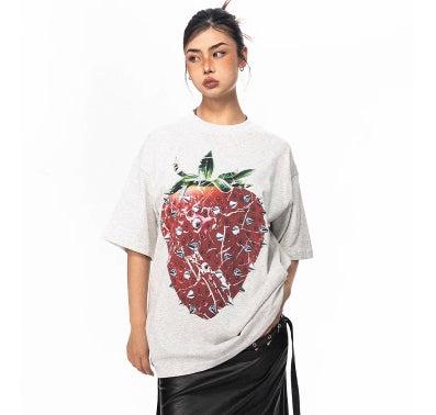 Loose Fit Strawberry Graphic T-shirt