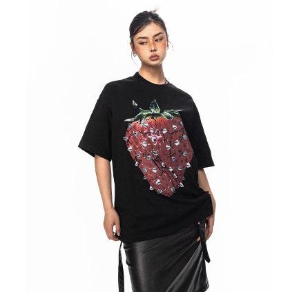Loose Fit Strawberry Graphic T-shirt
