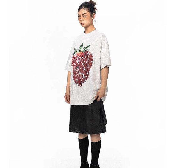 Loose Fit Strawberry Graphic T-shirt