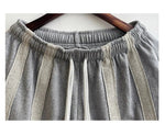 Loose Fit Stripe Drawstring Pants
