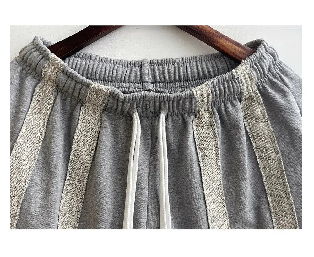 Loose Fit Stripe Drawstring Pants