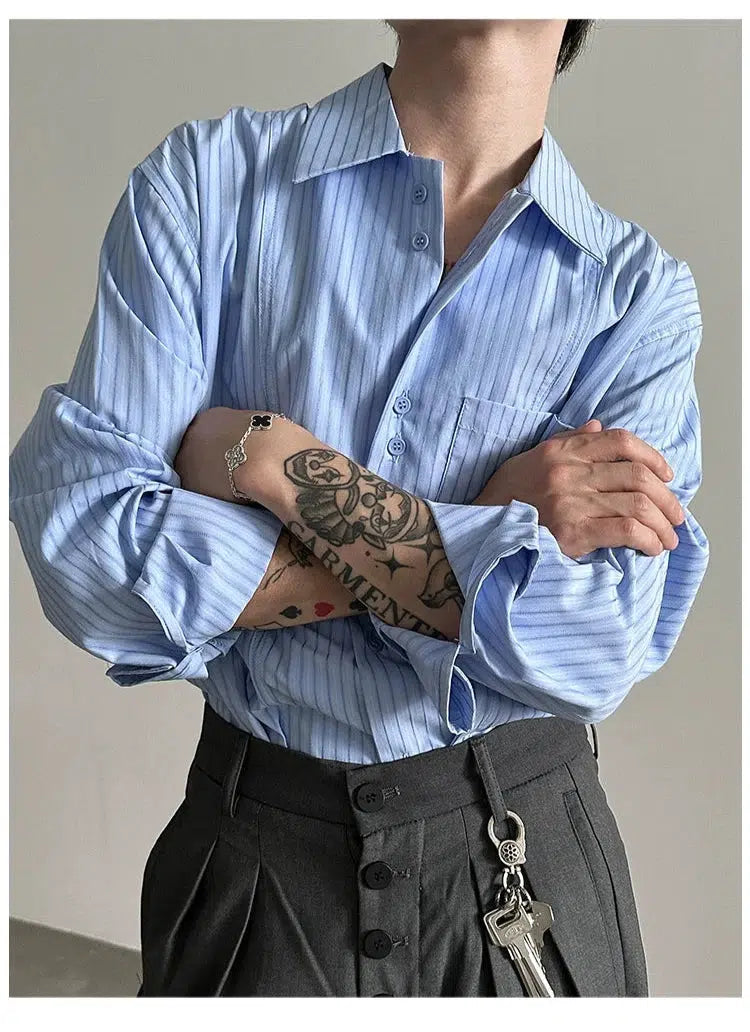 Loose Fit Striped Shirt