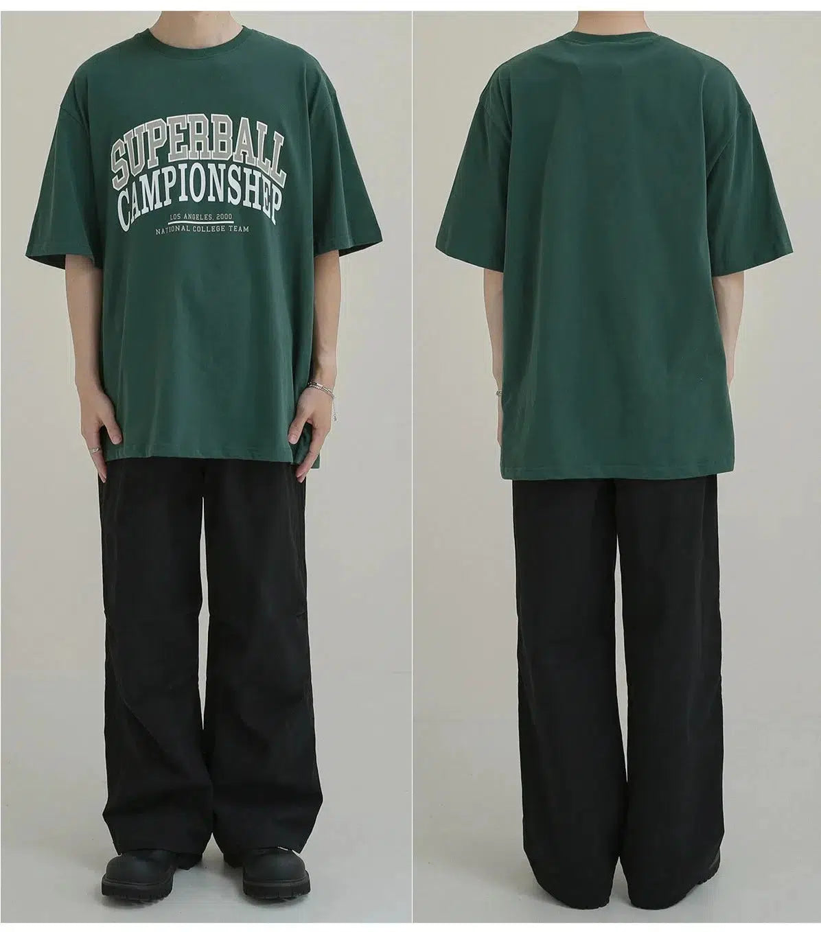 Loose Fit Text Print T-shirt