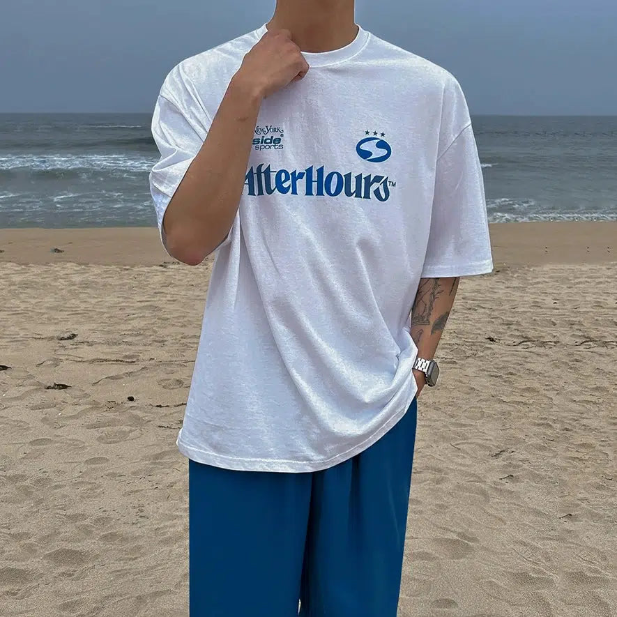 Loose Fit Text Printed T-shirt