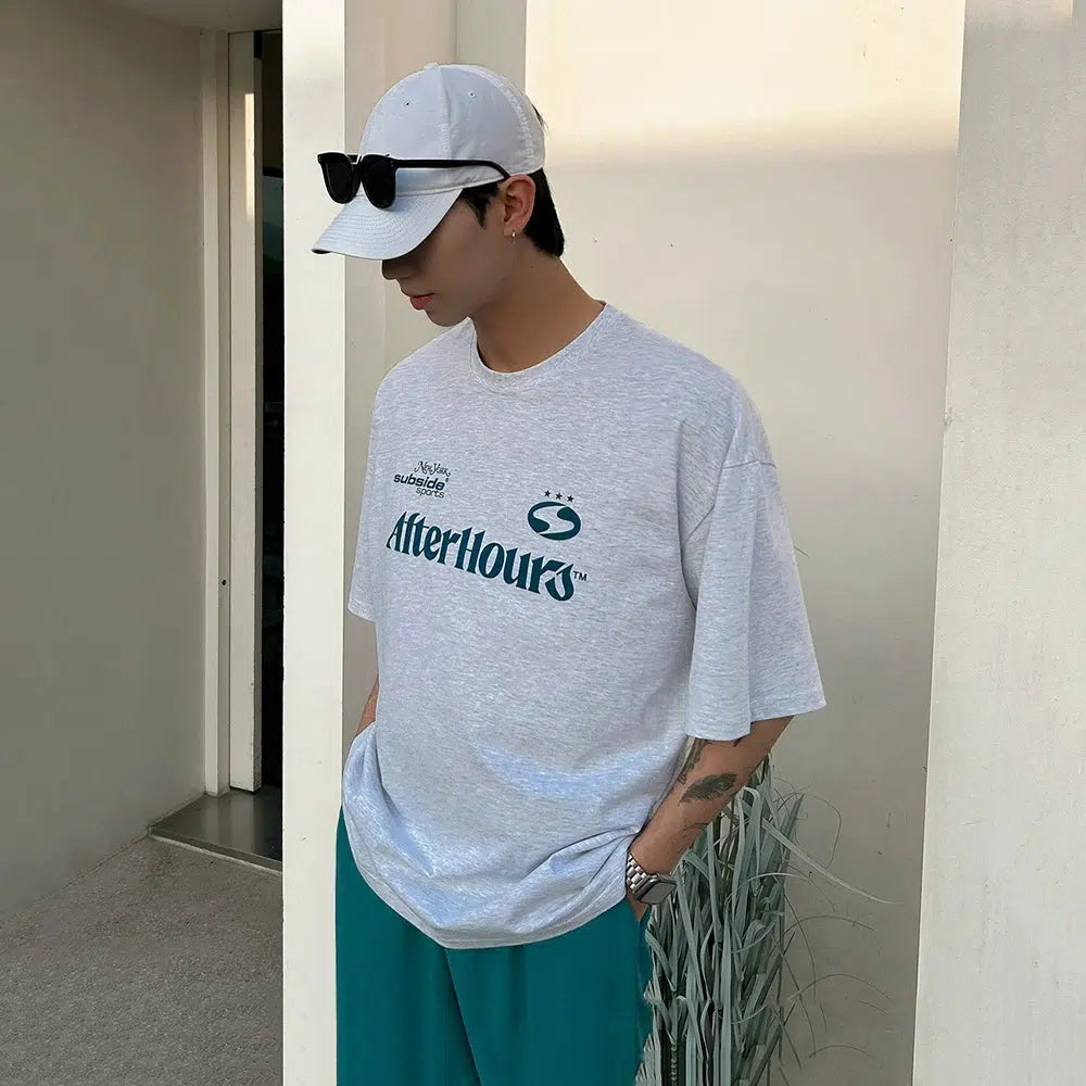 Loose Fit Text Printed T-shirt