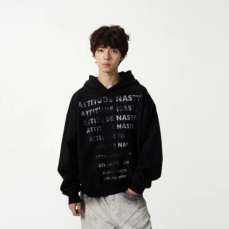Loose Hooded Sweatshirt