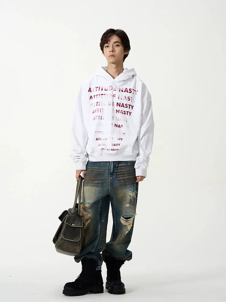 Loose Hooded Sweatshirt