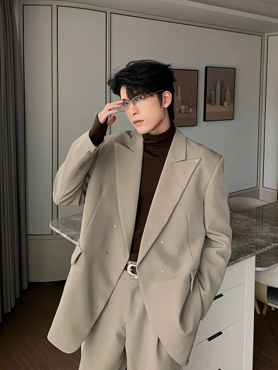 Loose Lapel Collar Suit Costume