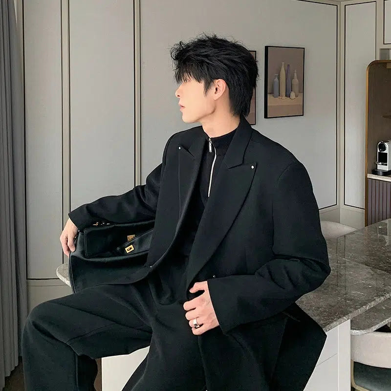 Loose Lapel Collar Suit Costume