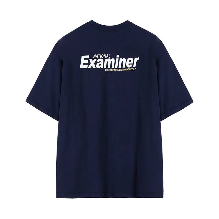 Loose Letter Printing Cotton T-shirt