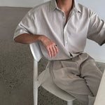 Loose Shirt Straight Pants Suit