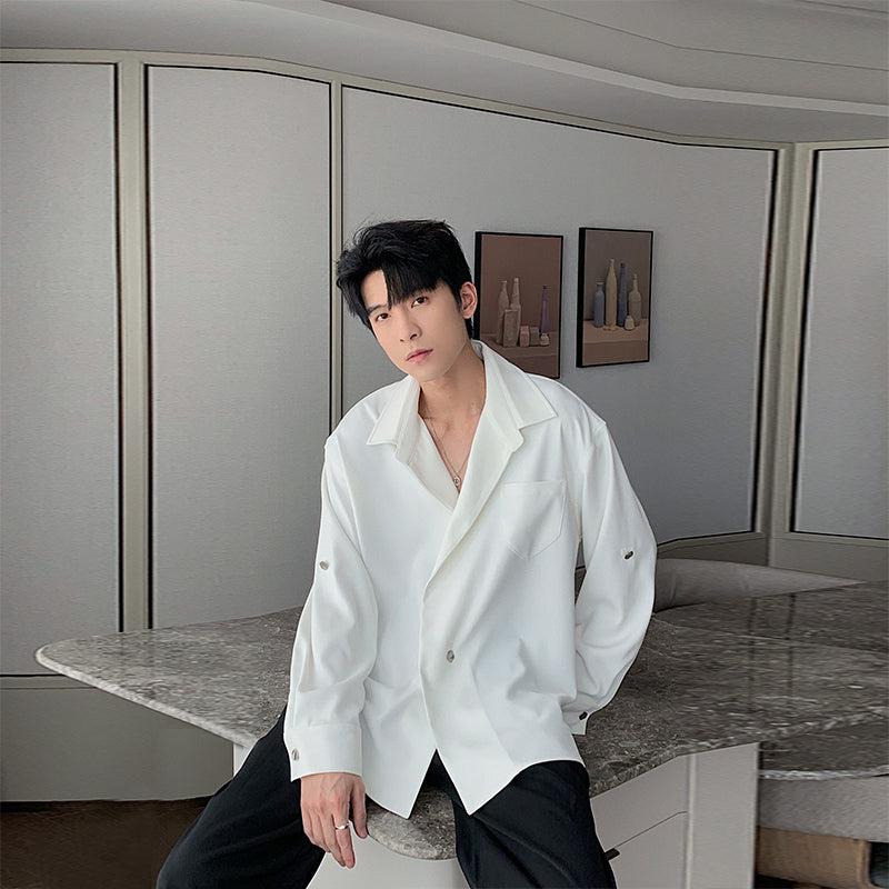 Loose Short Sleeve Thin Suit Shirt