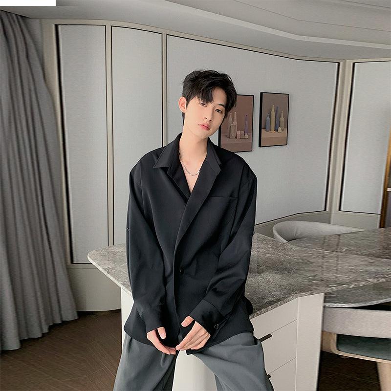 Loose Short Sleeve Thin Suit Shirt