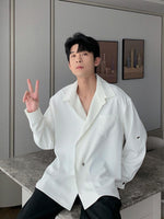 Loose Short Sleeve Thin Suit Shirt