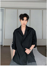 Loose Short Sleeve Thin Suit Shirt