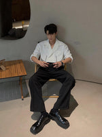 Loose Short Sleeve Thin Suit Shirt