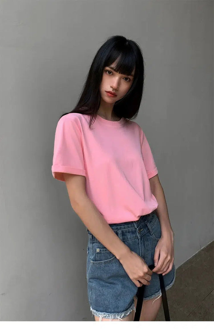 Loose Solid Color T-shirt
