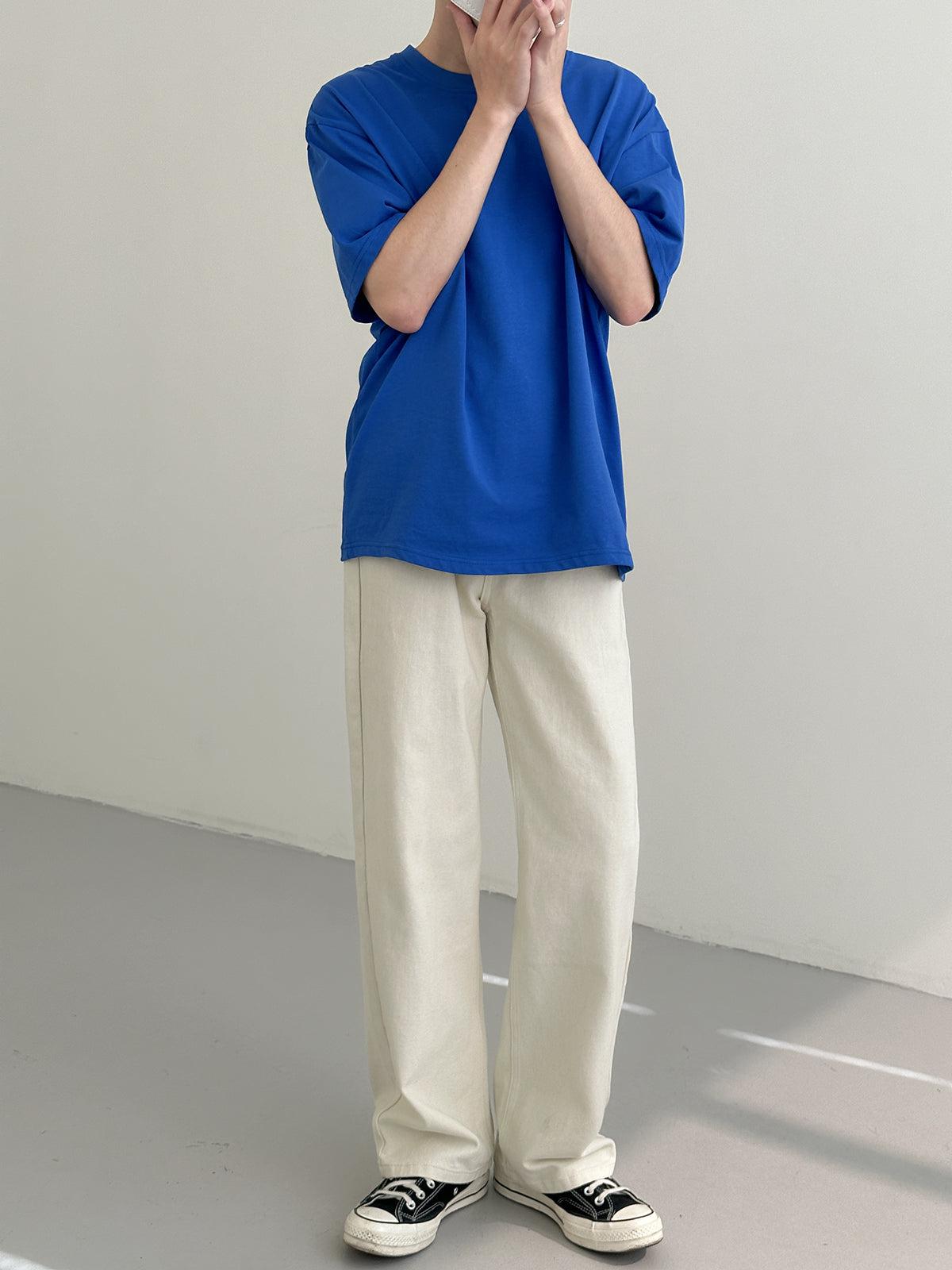 Loose Straight White Jeans