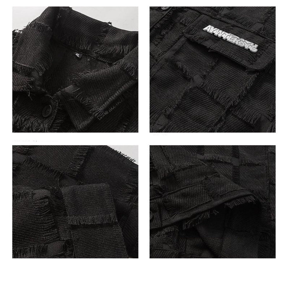Loose Tassel Design Lapel Jacket