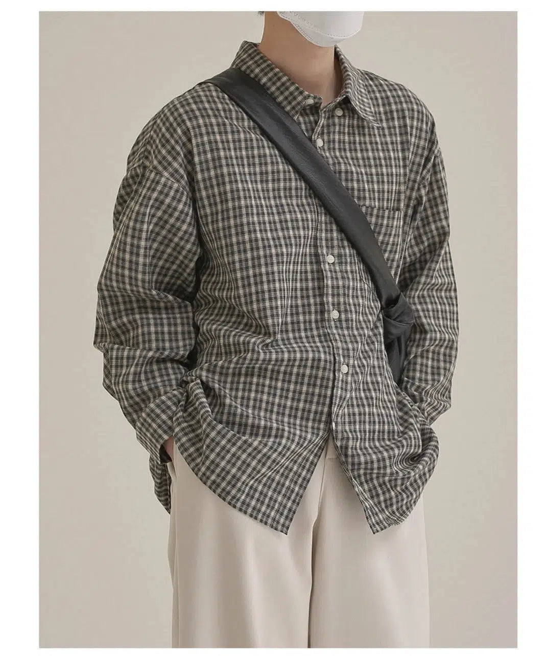 Loose Wide Plaid Shirt