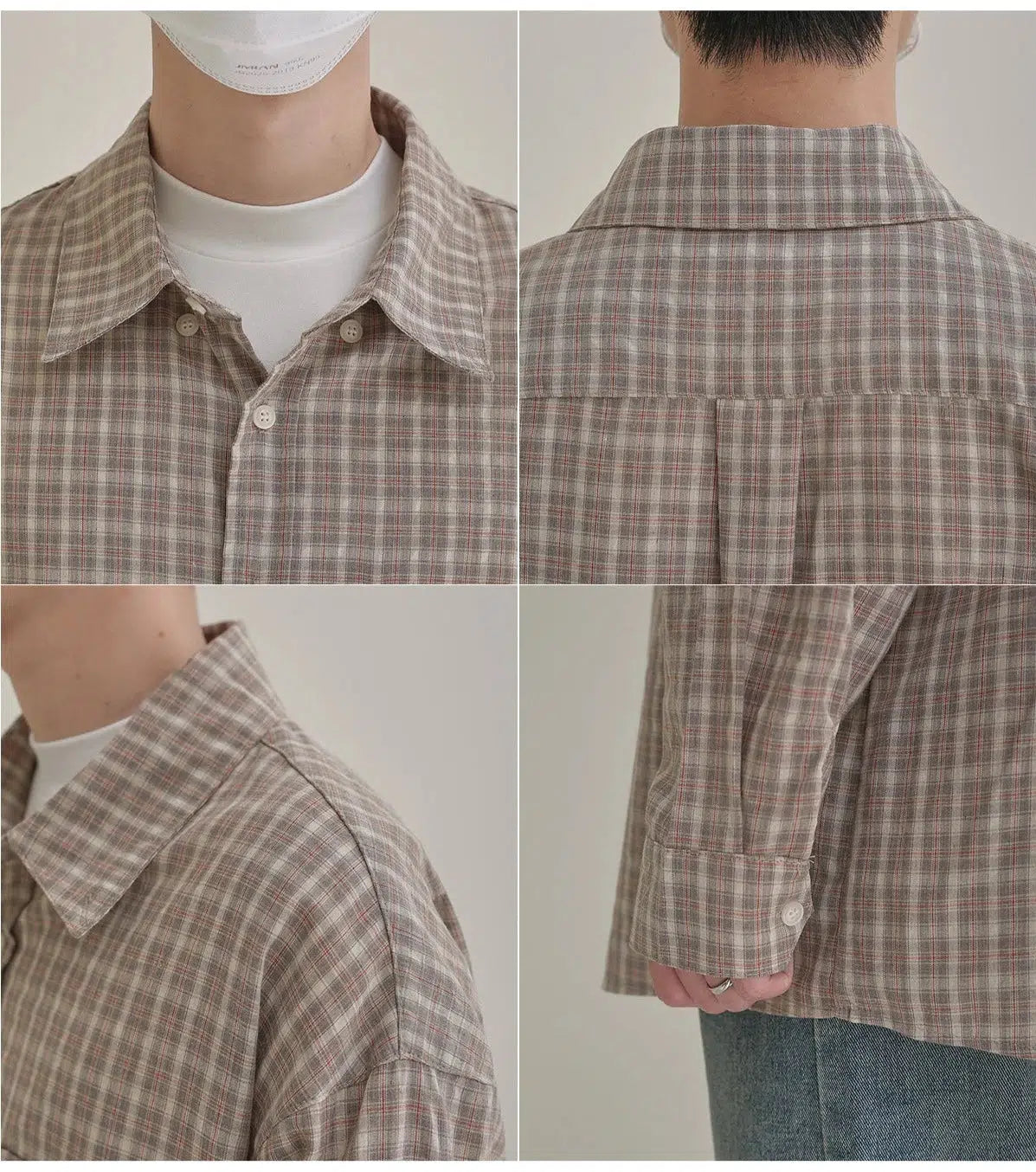 Loose Wide Plaid Shirt