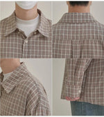 Loose Wide Plaid Shirt
