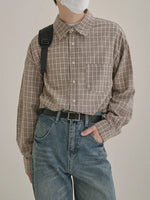 Loose Wide Plaid Shirt