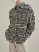 Loose Wide Plaid Shirt