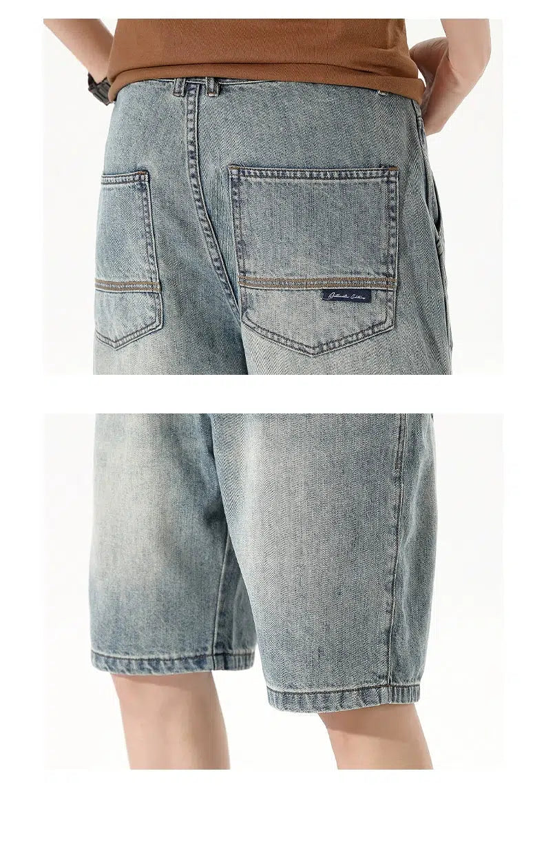 Loose Wide-leg Denim Shorts