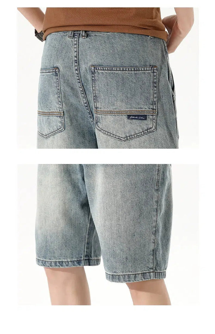 Loose Wide-leg Denim Shorts