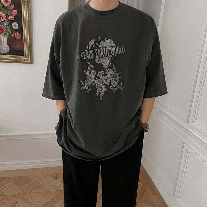 Loose-fit Angel Print T-shirt