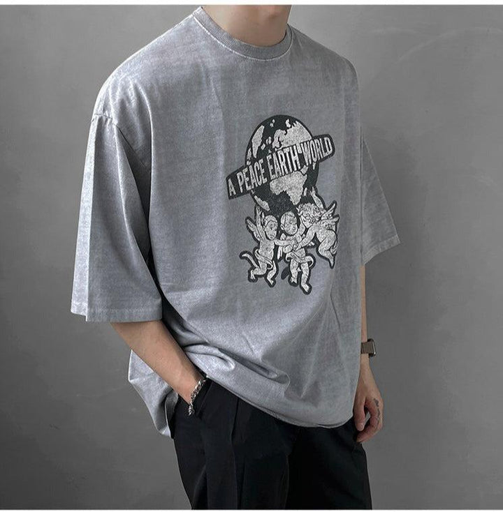 Loose-fit Angel Print T-shirt