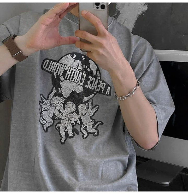 Loose-fit Angel Print T-shirt