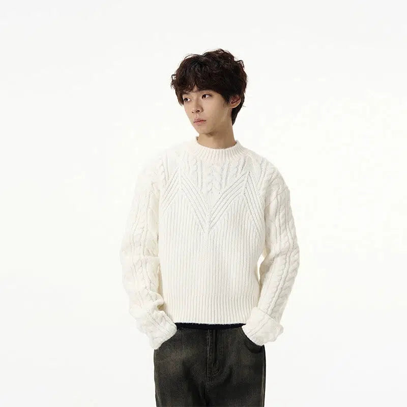 Loose-fit Cable Knit Sweater