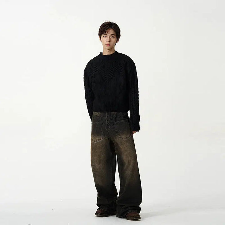 Loose-fit Cable Knit Sweater