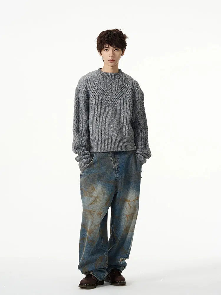 Loose-fit Cable Knit Sweater