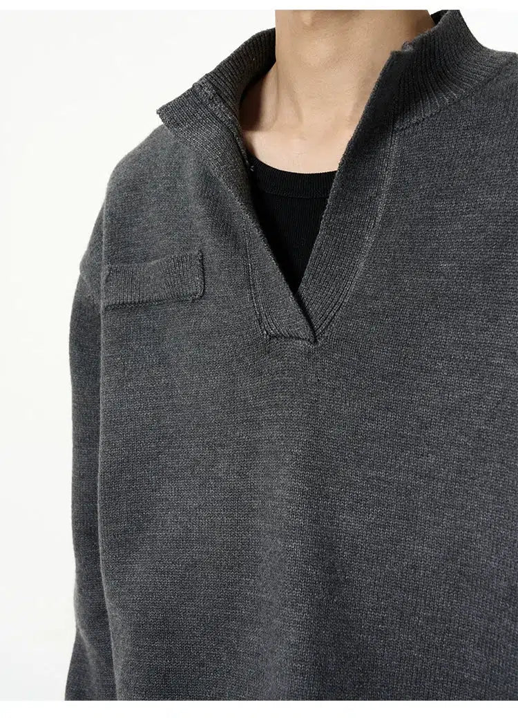 Loose-fit Half-high Collar Sweater