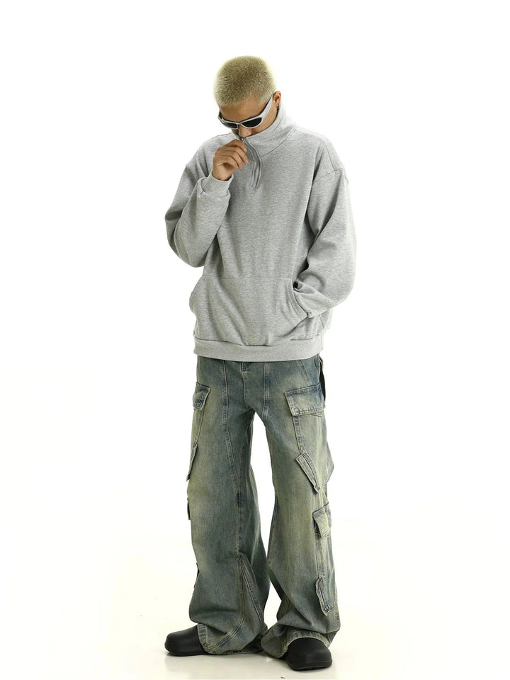 Loose-fit Half-zip Pullover