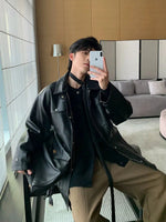 Loose-fit Leather Jacket