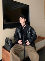 Loose-fit Leather Jacket