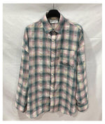 Loose-fit Long-sleeved Plaid Shirt