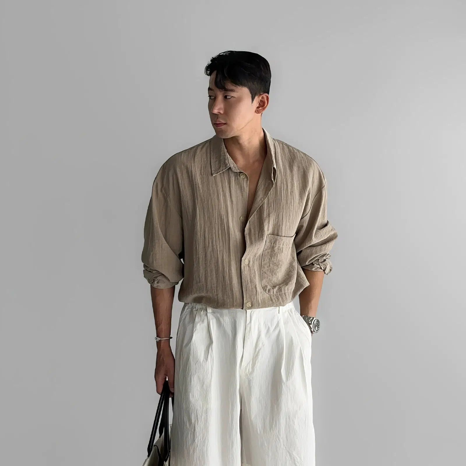 Loose-fit Long-sleeved Shirt