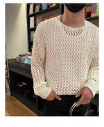 Loose-fit Mesh-knit T-shirt