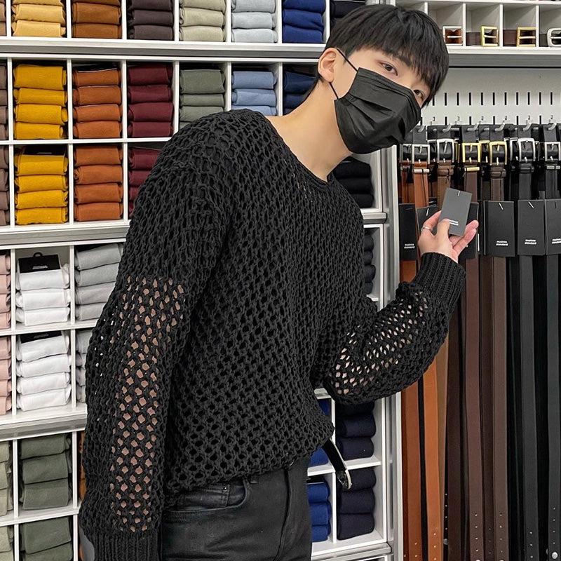 Loose-fit Mesh-knit T-shirt