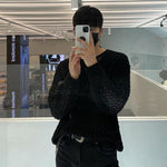 Loose-fit Mesh-knit T-shirt