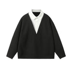 Loose-fit Polo Collar Pullover