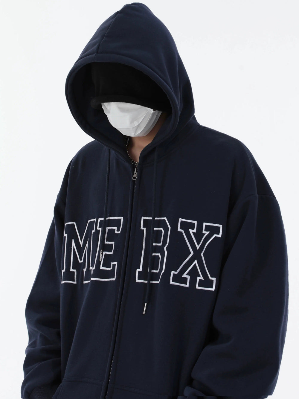 MEBX Logo Zip-Up Hoodie Sweatshirt