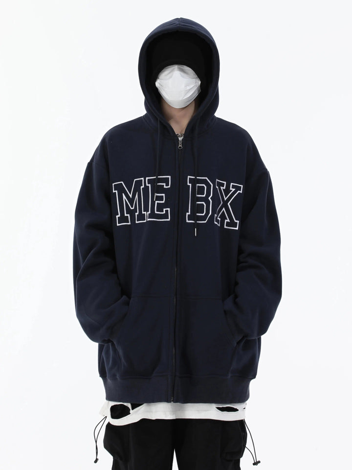 MEBX Logo Zip-Up Hoodie Sweatshirt