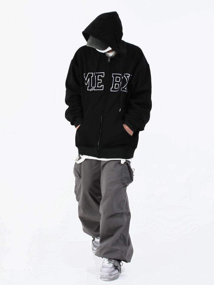 MEBX Logo Zip-Up Hoodie Sweatshirt